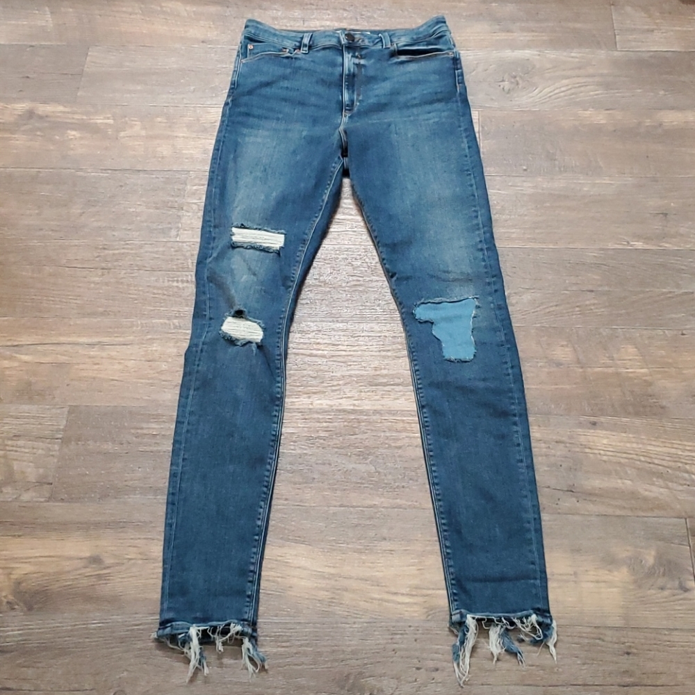 ASOS Denim Distressed High Rise Jeans Size 30